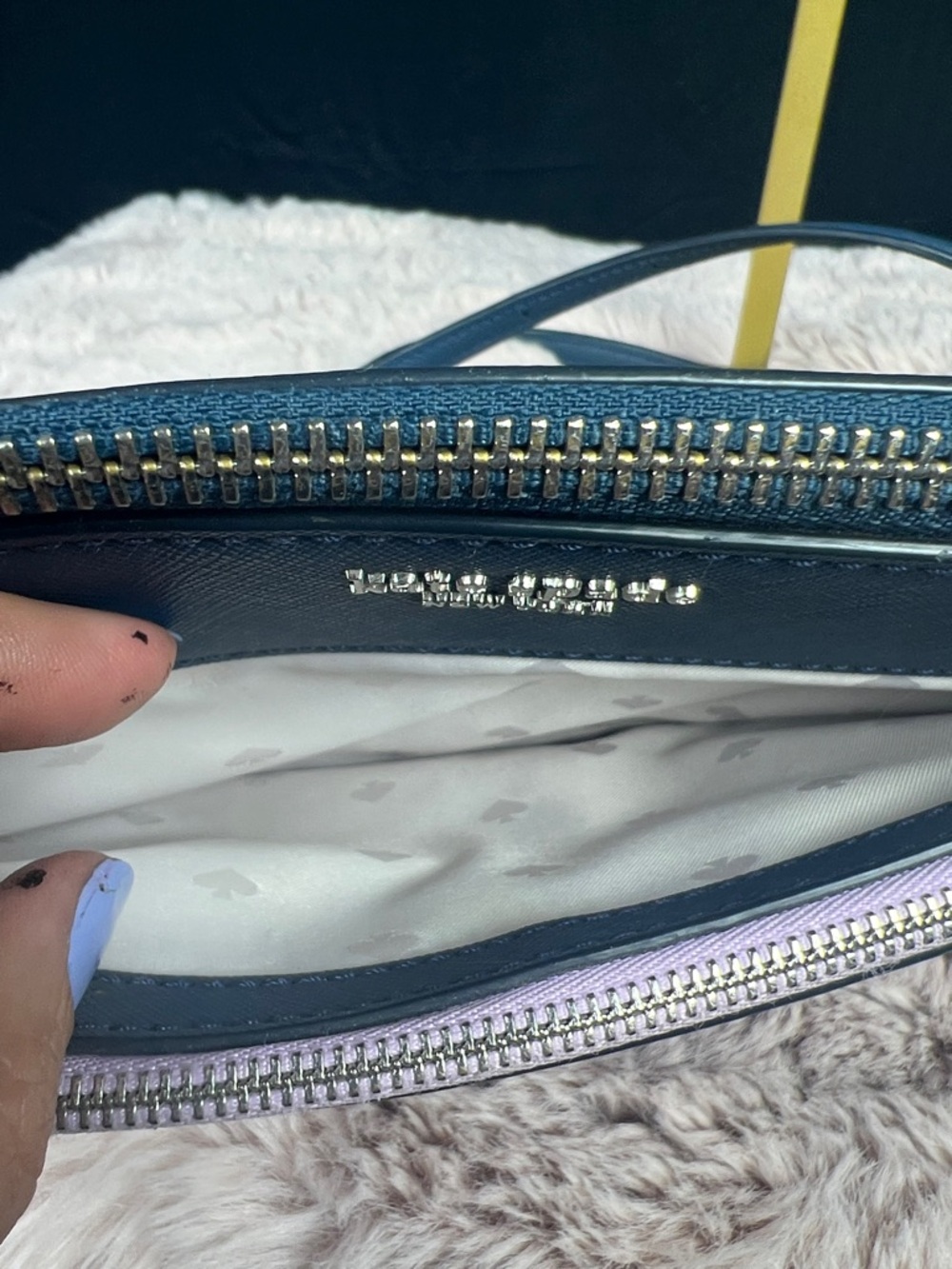Kate Spade New York Cameron Zip Crossbody Lavender Mist EUC - Picture 11 of 11